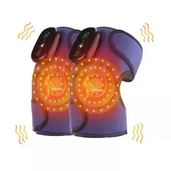 Электрический массажер для колена, физический нагреватель суставов ног, вибрационный массаж, налокотники