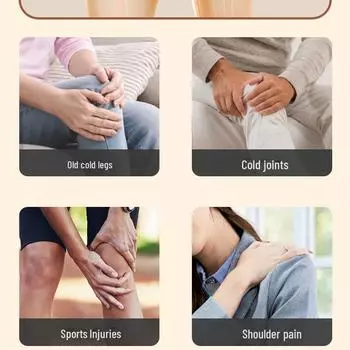 Электрический массажер для колена с полынью для лечения артрита и холодных ног Button Style, Single Knee Pad чёрный