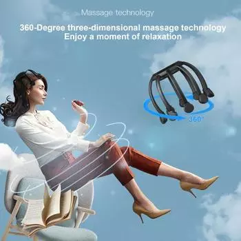 Электрический массажер для кожи головы, 3 регулируемых режима интенсивности, конструкция из 10 зубцов, низкий уровень шума, возможность зарядки