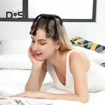 Электрический массажер для кожи головы, 3 регулируемых режима интенсивности, конструкция из 10 лапок, беспроводная аккумуляторная электрическая головная массажер с низким уровнем шума A