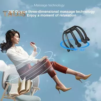 Электрический массажер для кожи головы, 3 регулируемых режима интенсивности, конструкция из 10 лапок, беспроводная аккумуляторная электрическая головная массажер с низким уровнем шума A