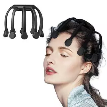 Электрический массажер для кожи головы, 3 регулируемых режима интенсивности, конструкция из 10 лапок, беспроводная аккумуляторная электрическая головная массажер с низким уровнем шума