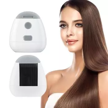 Электрический массажер для кожи головы для роста волос с инфракрасным красным светодиодом, высокочастотная вибрация, массажная щетка для волос, аппликатор для масла белый