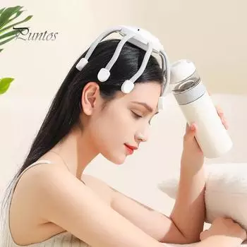 Электрический массажер для кожи головы Octopus, 3 режима, регулируемый, эргономичный дизайн, перезаряжаемый беспроводной массажер для головы с 8 лапками Standard чёрный