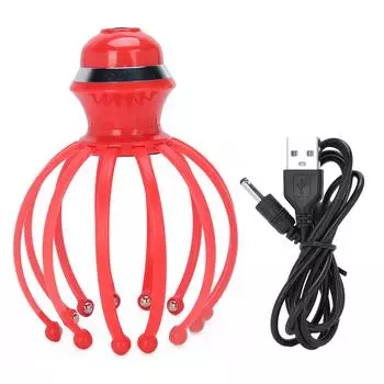 Электрический массажер для кожи головы с 12 когтями, перезаряжаемый вибрационный массажер для головы, инструмент для снятия стресса