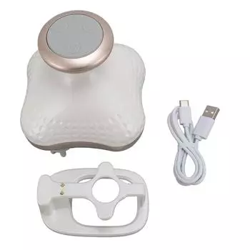 Электрический массажер для кожи головы со светодиодной подсветкой красного цвета, снятие стресса, водонепроницаемый IPX7, силиконовый массажный аппарат