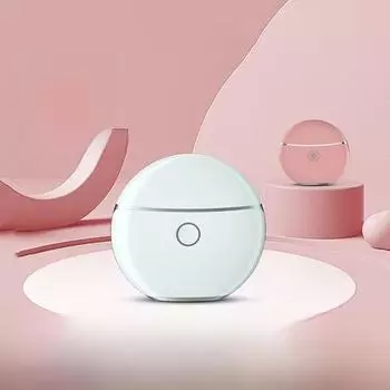 Электрический массажер для лица с подогревом, вибрацией, цветной подсветкой и микротоковым лифтингом для лица и шеи белый