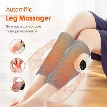 Электрический массажер для ног, массажер для голеней с воздушным давлением, расслабление мышц ног с 3 режимами массажа, круговое обертывание на 360°