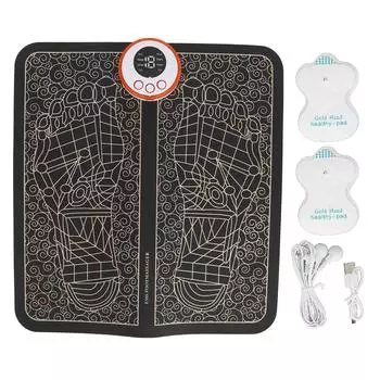 Электрический массажер для ног, ЖК-экран, искусственная кожа, 8 режимов, 19 сильных сторон, точечный массажер для ног