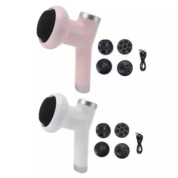 Электрический массажер для похудения, расслабляющий мышцы, 8-сильный аппарат для моделирования тела с головками White