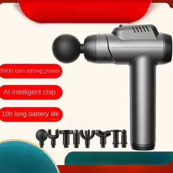 Электрический массажер для расслабления мышц всего тела с захватом для шеи, фитнес-пистолет для фасций, бытовой массажный пистолет