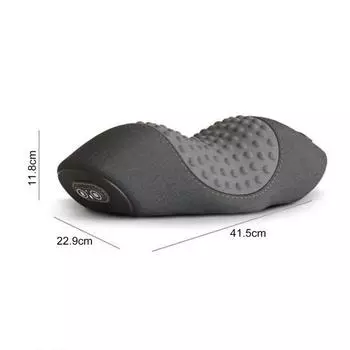 Электрический массажер для шеи, эргономичный дизайн, массажер для тканей, электрический массажер для спины, поддержка шеи с глубоким подогревом темно-серого