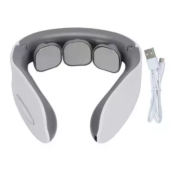 Электрический массажер для шеи, перезаряжаемый, регулируемый, импульсный, горячий, компрессионный, массажер для шейного отдела позвоночника