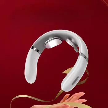 Электрический массажер для шеи, подарок, многофункциональный массажер для шеи с импульсным подогревом, защита для шеи Rechargeable model белый