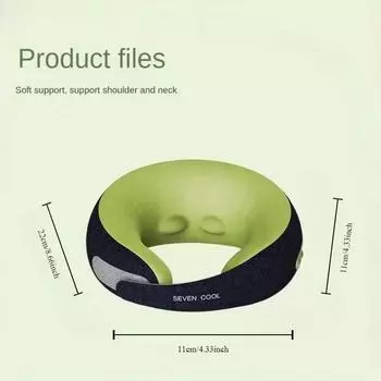 Электрический массажер для шеи U-образная массажная подушка для глубокого массажа тканей и релаксации для путешествий в машине, офиса, дома, подарков Essential USB зелёный