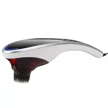 Электрический массажер для шейных позвонков Вибрационный разминающий массаж плеч, спины и шеи чёрный