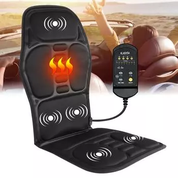 Электрический массажер для спины, подушка, вибратор для дома, автомобиля, офиса, шеи, поясницы, талии, облегчение боли, коврик для сиденья, расслабляющий коврик