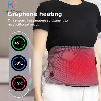 Электрический массажер для талии, вибрационный пояс для горячего компресса, светодиодный сенсорный экран, температурный массаж талии, поддержка спины, расслабление мышц серый