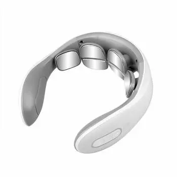 Электрический массажер шейного отдела позвоночника, 6 режимов, 15 передач, шея, плечи, спина, импульсный массаж, автоматический нагрев, облегчение боли, релаксация, перезаряжаемый