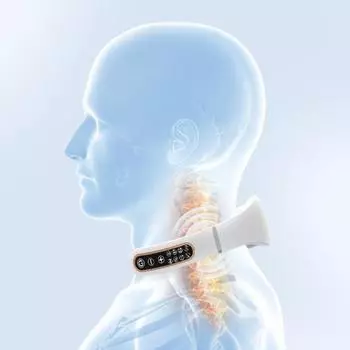 Электрический массажер шейного отдела позвоночника с 4/6/8 головками, 6 режимов, 15 уровней импульсной силы, USB перезаряжаемый массажер для облегчения боли в шее, подарки для мужчин и женщин L