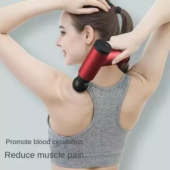 Электрический массажный пистолет для умного дома, пистолет для похудения, мышечно-фасциальный пистолет, перкуссионные массажеры, профессиональный фитнес-массажер чёрный
