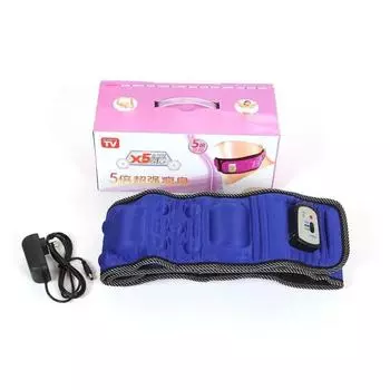 Электрический массажный пояс для похудения, сжигание жира, тренажер для талии живота, вибрация талии, фитнес-массажер, инструмент EU Plug синий
