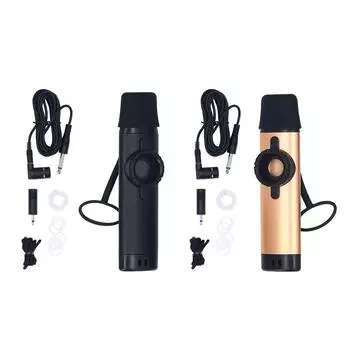 Электрический металлический казу со звукоснимателем профессиональный музыкальный инструмент казу для аккомпанемента Entertainme Black