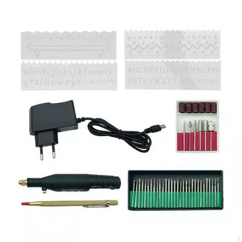 Электрический микро-гравер, ручка, мини-сделай сам, набор инструментов для гравировки для деревянных украшений, евро