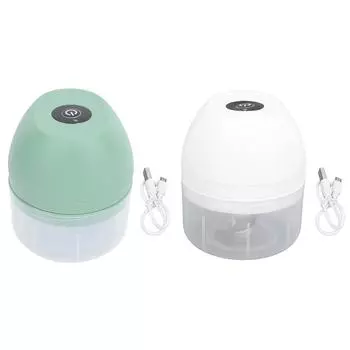 Электрический мини-чеснокрезка 250 мл беспроводной многофункциональный кухонный овощерезка для лука портативный White