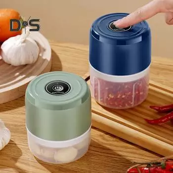 Электрический мини-чеснокрезка USB перезаряжаемая мясорубка из нержавеющей стали кухонный комбайн 100 мл/250 мл многофункциональная мясорубка для дома и путешествий 100ML синий