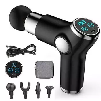 Электрический мини-массажный пистолет, вибрационный массажер для мышц, пистолет для фасции, пистолет, портативное устройство для тела, шеи, спины, облегчение боли, фитнес Type C Charge