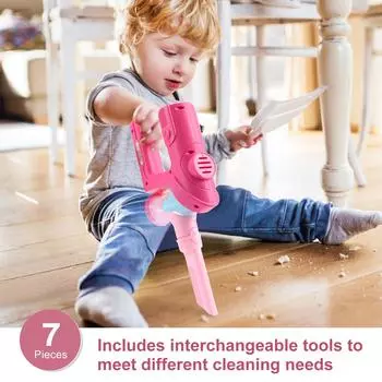 Электрический мини-пылесос со светом и музыкой, пылесос, имитация домашней работы, пылеуловитель, развивающие ролевые игры, игрушки для детей, подарки