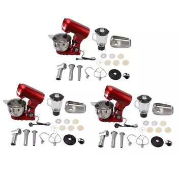 Электрический миксер 3 в 1, P + 6 скоростей, многофункциональный нескользящий тестомес с наклоном, кухонные принадлежности US Plug 120V