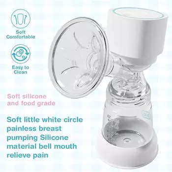 Электрический молокоотсос Dr.isla Hands-Free 1400mAh Электрический молокоотсос BPA-Free безболезненный сборщик молока для грудного вскармливания синий