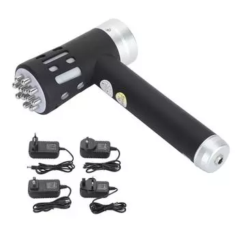 Электрический молоток для массажа тела 3 в 1, 650 нм, для снятия стресса, перезаряжаемый, портативный, для горячего сжатия, инфракрасный EU Plug