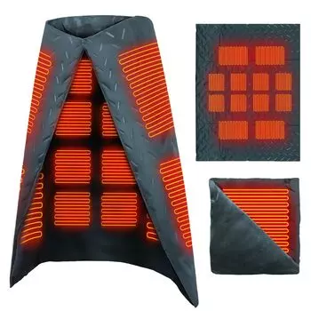 Электрический можно использовать как плед, размер фланели, электрический, коленный, быстрый нагрев, 12 температур нагрева, электрический, плечевой, USB, большой, электрический