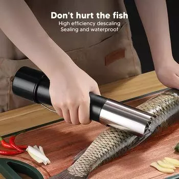 Электрический набор для чистки рыбы, автоматический мощный скребок для удаления чешуи рыбы, инструмент для чистки морепродуктов для дома, электрический набор для чистки рыбы
