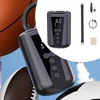 Электрический надувной насос для мячей спортивный, с легким баскетбольным цифровым дисплеем, легкий