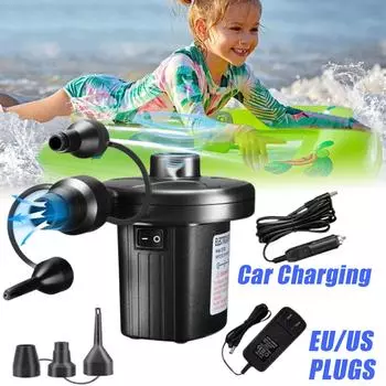 Электрический надувной насос Мини воздушная подушка Портативный кемпинговый портативный насос Быстрое наполнение матраса Бассейн Нагнетатель воздуха