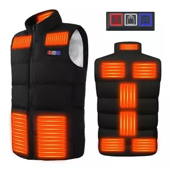 Электрический нагреватель 11 мест спереди и сзади, которые генерируют постоянный ток питание USB независимый от температуры холодный уличный подарок для улицы XL