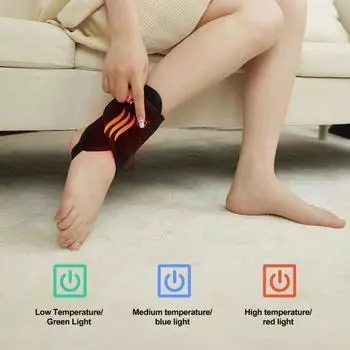 Электрический нагревательный бандаж для лодыжки USB-грелка с 3 режимами нагрева