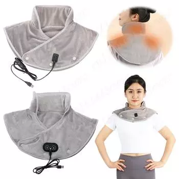 Электрический нагревательный массажер для шеи и плеч, USB-горячий компресс, согревающий шейный платок, 3 режима нагрева, средство для снятия усталости и согревания спины