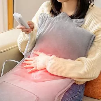 Электрический нагревательный платок с автоматическим выключением, розетка UK, регулируемые кнопки, быстрый нагрев, обогрев плеч, шеи, спины, 6 уровней регулировки температуры, одна клавиша UK серебряный серый