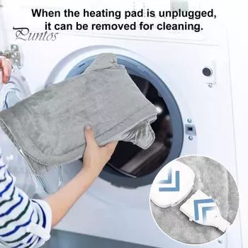 Электрический нагревательный платок с розеткой ЕС, регулируемые кнопки, автоматическое выключение, сохранение тепла плеч, шеи и спины, 6 скоростей регулировки температуры, управление одной кнопкой, грелка EU темно-серого