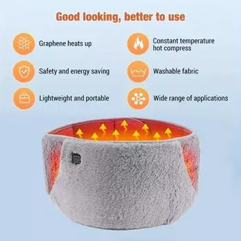 Электрический нагревательный пояс для живота, регулируемый пояс, подогреваемая терапия для менструальных спазмов, поясничный расслабляющий массажер для рук, грелка для матки, зима серый