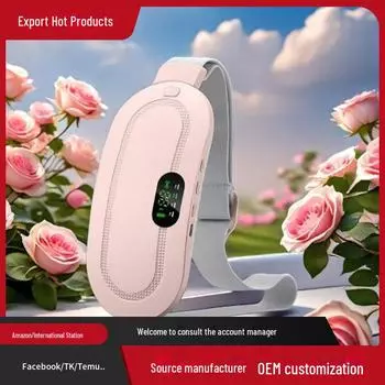 Электрический нагревательный пояс : Облегчает менструальные боли, согревает матку, желудок и талию card box розовый