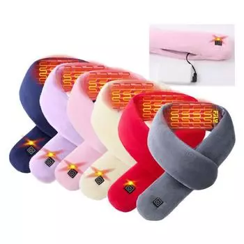 Электрический нагревательный шарф, перезаряжаемая грелка для шеи с 3 регулируемыми передачами темно-серого