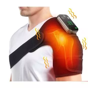 Электрический нагревательный вибрационный массажер для плеч, перезаряжаемый массажер для коленного локтя, пояс для облегчения боли при артрите, здравоохранение CHINA