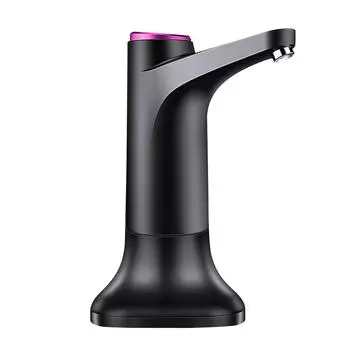 Электрический насос для бутылок с водой с USB-диспенсером для воды, портативный автоматический насос для воды, диспенсер для бутылок-ведра - темно-серый CHINA