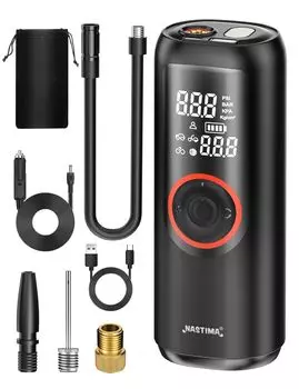 Электрический насос для мотоцикла Nastima в Codrace 150PSI Полная автоматическая заправка Низкий уровень шума Зарядка от прикуривателя Компактный Совместим с поплавками PSE